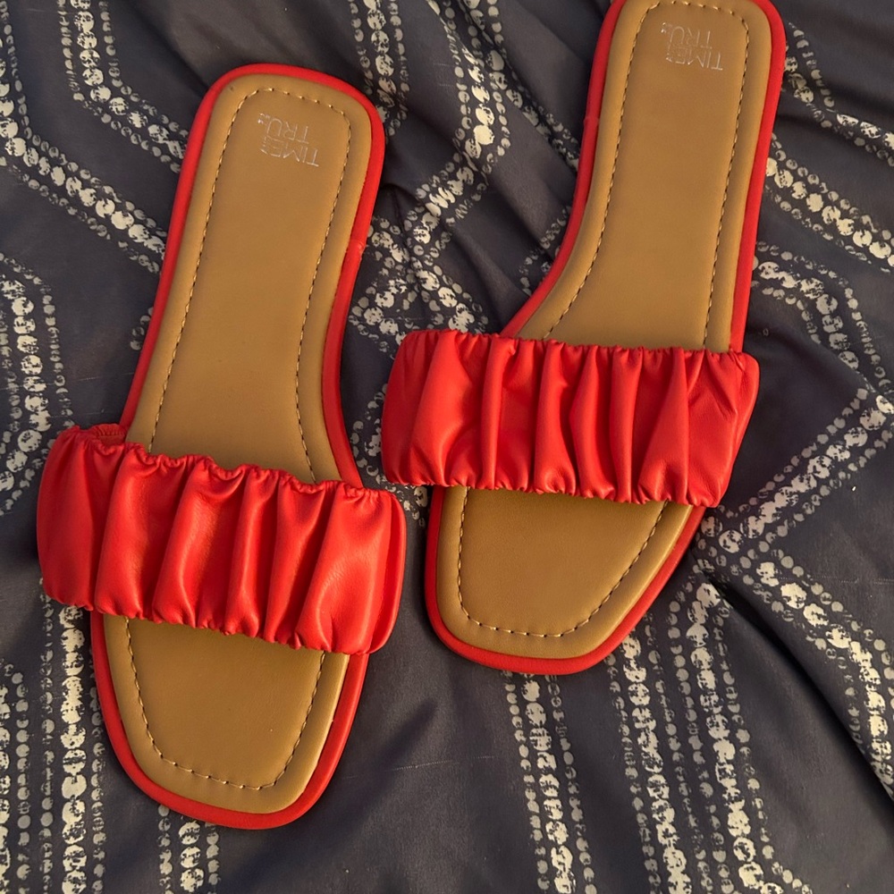 Red Women's Slide Sandals